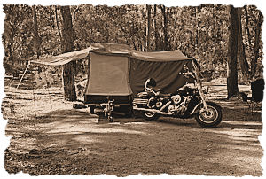 Kawasaki Vulcan Nomd Motorcycle Camper Trailer